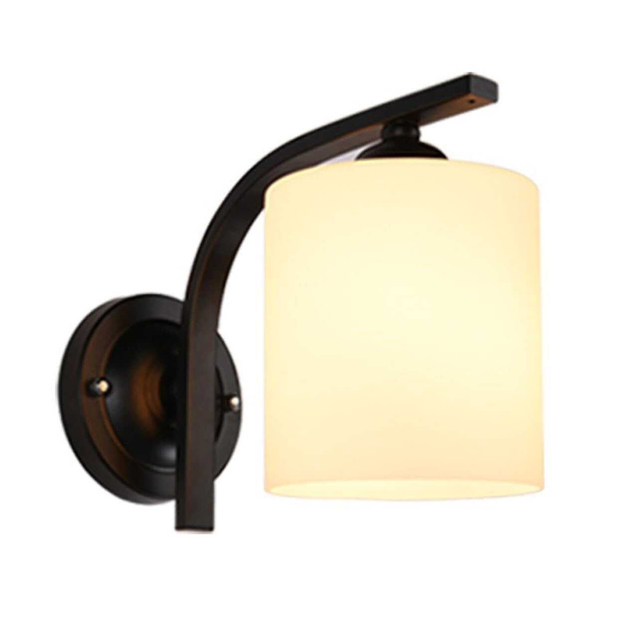 AWEITG Black Wall Light Clear Glass Shade - Contemporary Vanity Sconce Fixture for Bathroom, Bedroom, Hallway, and Living Room