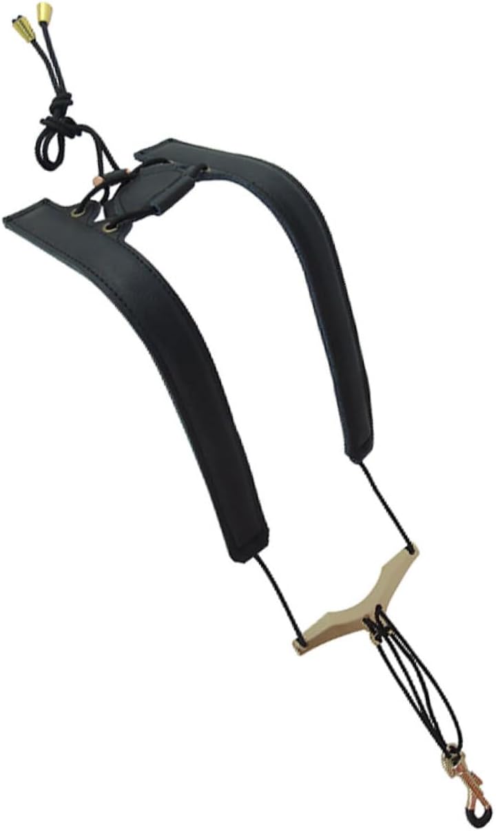 LIOOBO Saxophone Strap Instrument Saxophone Shoulder Belt Adjustable Neck Strap s Shoulder for Sax Harness Leather Black