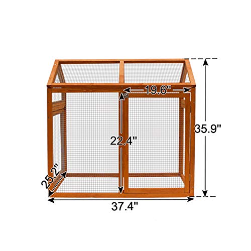 Kinpaw Wooden Chicken Coop Outdoor Large Hen House Poultry Cage Rabbit Hutch-2 Runs Only #TOP1