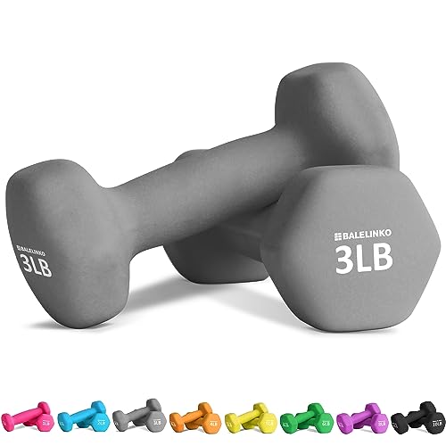 Balelinko 3LB Home Gym Weights for Women, Men, Seniors, Pair