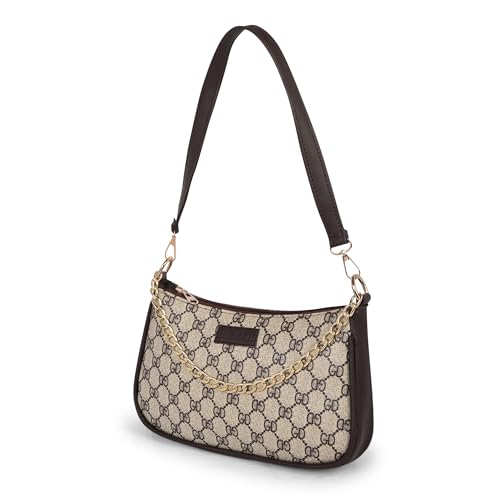 Image of Women's Stylish Printed Shoulder Bag | Trendy Daily Use Handbag with Chain Strap | Lightweight PU Leather Sling Bag for Girls & Women | Spacious & Durable Casual Fashion Purse
