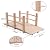5ft Outdoor Lawn Pond Bridge,Wooden Garden Bridge for Outdoors,Wood Decorative Pond Bridge,Wood Backyard Garden Footbridge,Decorative Landscaping Bridge,with Railings,for Yard Patio Farm (Natural)