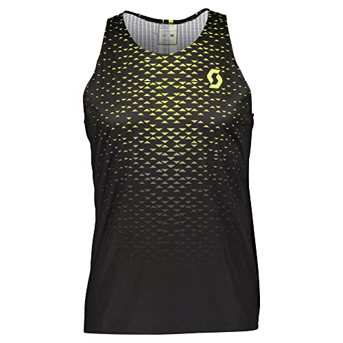 SCOTT RUNNING T-SHIRT MANIGLIA MS RC RUN, BLACK/YELOW, UOMO TAGLIA XXL