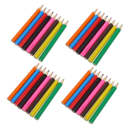 iplusmile 48 piezas Lápices de Colores Mini Hexagonales Preafilados Madera Robusta para Dibujo Artístico y Principiantes