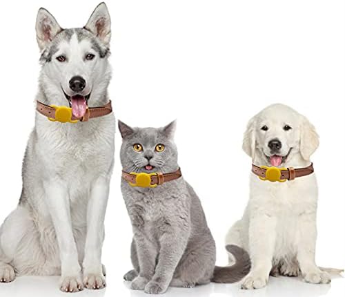 ankangyuan airtag dog collar holder pet cat loop case for air tag upgraded version orang