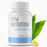 ALL VEGAN OMEGA 3 90 Kapseln aus Algenöl 1400mg Hochdosiert mit EPA & DHA -Kontrolliert in Deutschland abgefüllt Pflanzliche EPA und DHA essentielle Fettsäuren - Frei von Hormonen und Antibiotika