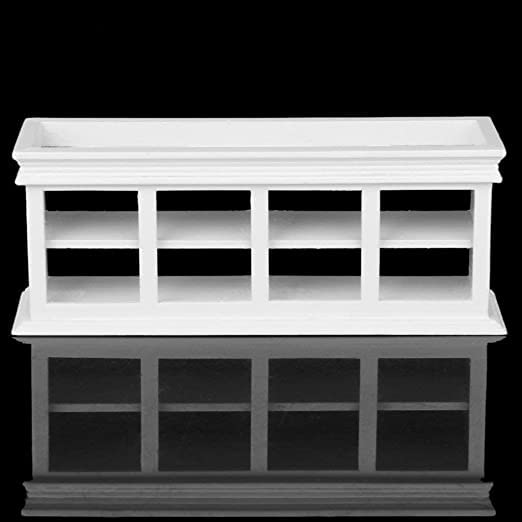 Muebles de casa de muñecas, gabinete de panadería, estante en miniatura para mostrador de pasteles de comida, soporte de exhibición de colección a escala 1:12 para decoración de escenas de mini casa, 4