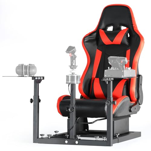 Anman G920 Racing Flight Simulator Cockpit with Seat Gaming Steering Wheel Stand Fits for Logitech G29 G923,Thrustmaster T300RS T150S TX, Fanatec,PC,PS4 Without Wheel, Pedal, Handbrake