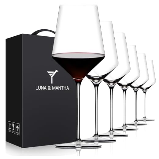 OJA Hand Blown Crystal Red Wine Glasses