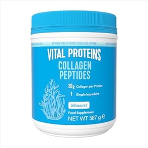 Vital Proteins Collagen Peptides Powder Supplement (Type I, III), Unflavoured Hydrolyzed Collagen-Hair, Skin, Nail Support Supplement, Paleo, Gluten Free, Non-GMO, 20g per Serving 587g Canister, 1Pack