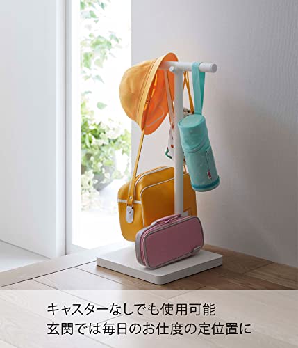 山崎実業(Yamazaki) ランドセル 収納ワゴン ホワイト 約W26×D26×H61cm（キャスター使用時） スマート smart テーブル横 テーブル下 ランドセル収納 5832 [4]