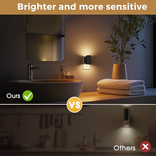 Image of L LOHAS LED Night Light, Dimmable Night Lights Plug into Wall,2 Pack 3CCT Nightlight for Kids,180 Rotatable, 3000K /4000k /5000K Adjustable Night Lights with Dusk to Dawn Sensor for Bedroom Bathroom