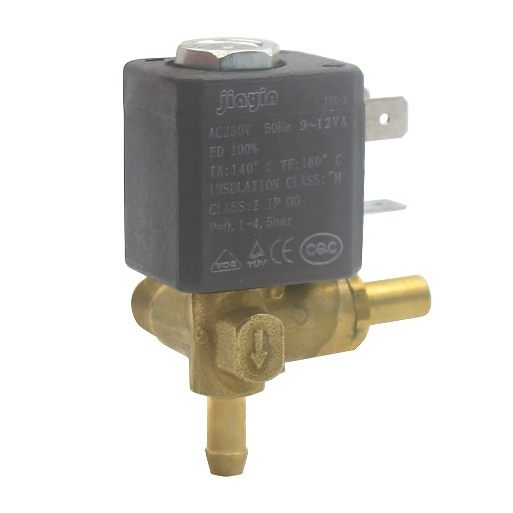 Jiayin JYZ-3 G1/8" AC 230V 3 Way 10Bar Electromagnetic Micro Solenoid Water Steam Iron Valve Boiler Valve