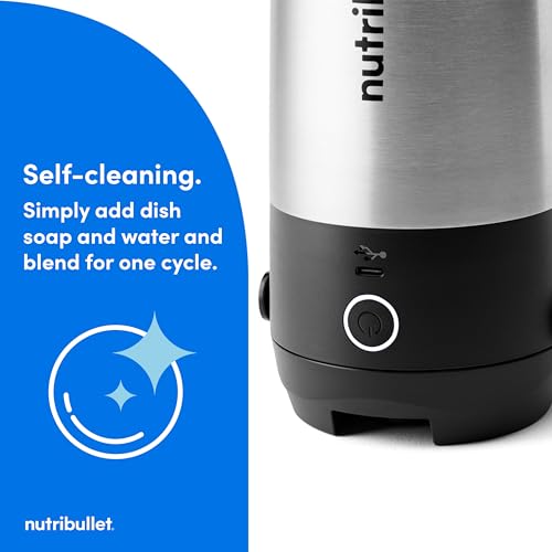 nutribullet Flip Portable Blender with Insulated Cup, Cordless, Brushed Stainless, NBPB50350SS - image 8