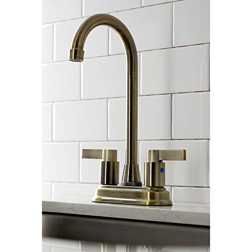 Kingston KB8493NDL 4" Centerset Bar Faucet, Antique Brass by Kingston Brass - Used condition - Image 2