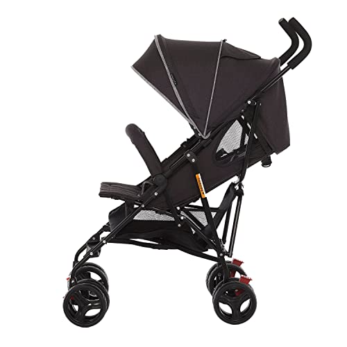 Dream On Me Vista Moonwalk Baby Stroller In Black, Lightweight Infant Stroller With Compact Fold, Multi-Position Recline Umbrella Stroller With Canopy, Extra Large Storage And Cup Holder #TOP1