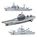 Model Military Naval Ship Aircraft Carrier Toy Play Set with Small Scale Model Planes, Battleship and Supply Ship Included