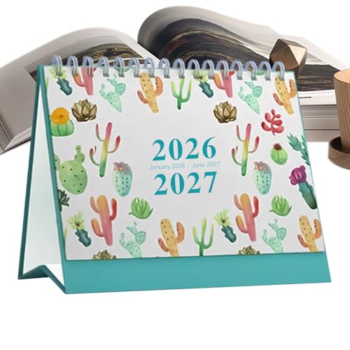 Tischkalender 2026 – Wochenplaner Monatlicher Organizer, Notizplaner, ästhetischer 2026 2027 Tischkalender, Terminplaner-Tracker, tägliche wöchentliche Planungswerkzeug für Zuhause, Büro