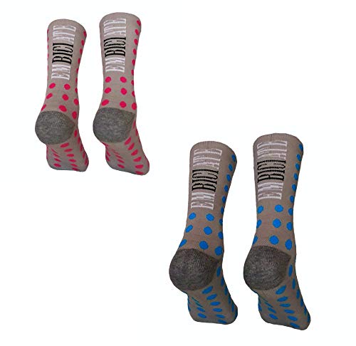 PERRO LOCO Calcetines Ciclismo Compresivos Coolmax de Colores Originales de Edición Limitada (Pack EMBICIATE, 43-45)