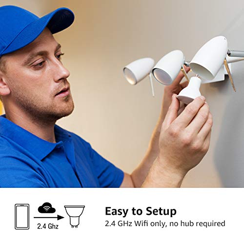 Lepro GU10 Smart Lamp RGBW, WLAN Alexa gloeilampen, Wifi LED-lampen, 4 stuks (4,5 W = 50 W, RGB en warm wit, dimbaar via… - Image 8