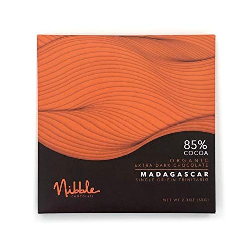 Nibble Chocolate Madagascar 85% | 3 Pack | Certified Organic | Vegan | 2 Ingredients | Gluten & Soy Free | #TOP19