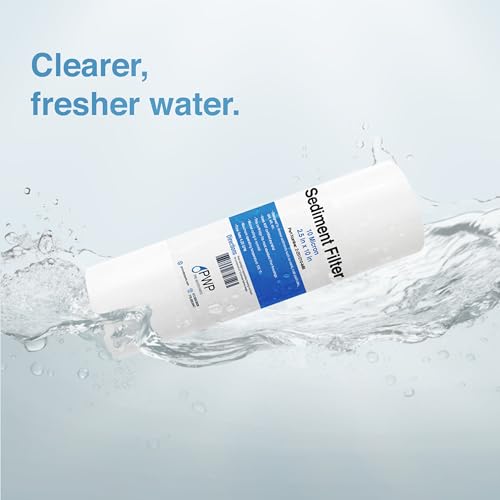 Sediment Water Filtration System with Clear 2.5X 10\" Housing 3/4 \"Ports, Removes Dirt, Sand, Silt and Rust - Thumbnail 4