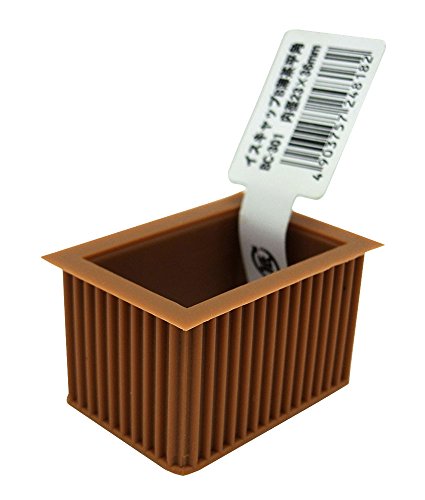 WAKI イスキャップB 平角型 内径23X36mm 薄茶