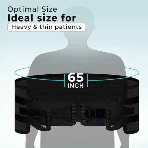Image of OTICA Patient Lifting Belt 57x14 in with Handles & Safety Buckle (Black)