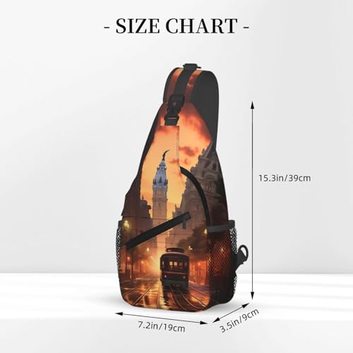 Cross Chest Bag Diagonally - Quality, Durable, and Spacious Shoulder Bag for Men and Women Philadelphia, Pennsylvania Prints2