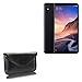 BoxWave Case Compatible with Xiaomi Mi Max 3 (Case by BoxWave) - Elite Leather Messenger Pouch, Synthetic Leather Cover Case Envelope Design for Xiaomi Mi Max 3, Xiaomi Mi Max 3, Max 2 - Jet Black