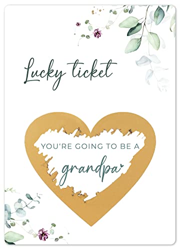 Image of Joli Coon Pregnancy announcement scratch card - You are going to be a grandpa - Baby announcement - Eucalyptus