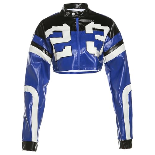 Veste moto femme automne idéale pour les sorties urbaines en similicuir brodé