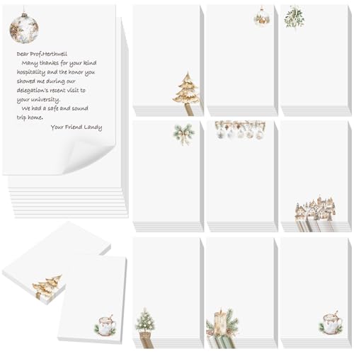 Image of Spiareal 100 Pcs Blank Note Cards Index Card, White, 4 x 6 in, Christmas