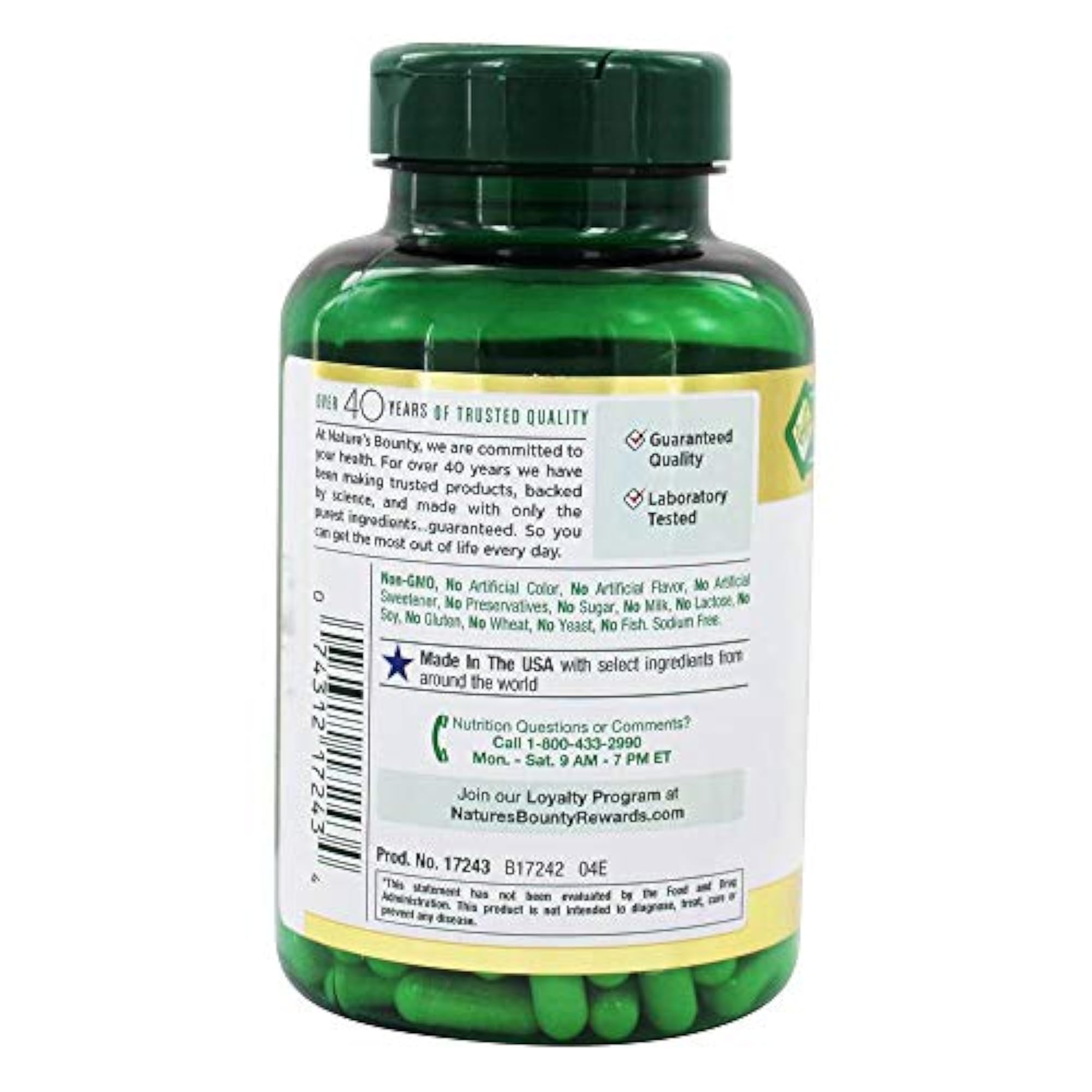 Nature's Bounty Ginkgo Biloba Capsule 60 Mg, 200 Count
