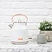 Haden Heritage 1.7 Liter Stainless Steel Electric Kettle, Hot Water Kettle with 360-Degree Base and Auto Shutoff, Ivory & Copper