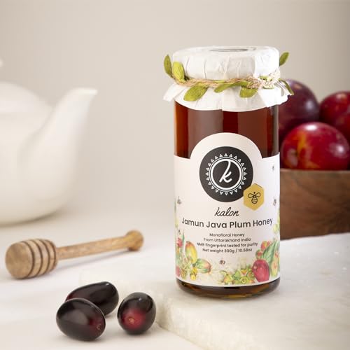 Image of KALON 100% Natural Jamun Java Plum Honey | NMR Tested | No Added Sugar and Preservatives | Sweet & Fruity Flavour - 300 gm