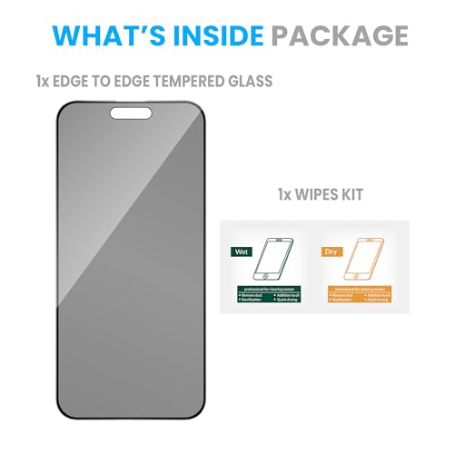 Image of FIRST MART Privacy Tempered Glass for iPhone Air | Anti-Spy Screen Protector, Edge-to-Edge 9H Scratch Protection, Case-Friendly, Bubble-Free | Pack of 1