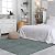 ZOWZOW Carpet Tiles Peel and Stick 24” x 24”, Self Adhesive Soft Padded Flooring Stickers, Light Gray Home Decor for Bedroom Living Room Office, 20 Tiles & 80 sq ft per Box