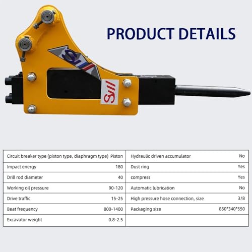 BisonTek Hydraulic Breaker Hammer for Mini Excavator