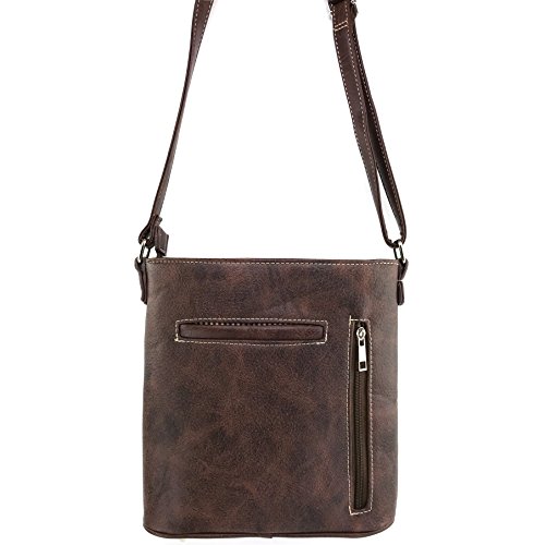 Justin West Guns Dual Pistol Floral Embroidered Studded CCW Concealed Carry Shoulder Purse Handbag3