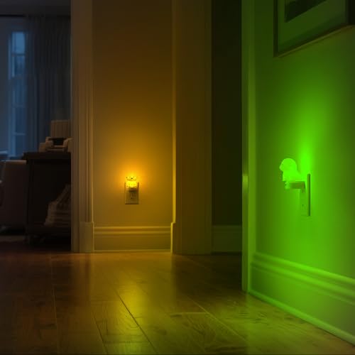 Image of DORESshop LED Night Light for Kids[2 Pack], 3D Cute Puppy Night Lights Plug into Wall with Dusk to Dawn Sensor, RGB+Soft White 3000K Dog Night Light, Christmas Birthday Gift for Kids, Room Decor