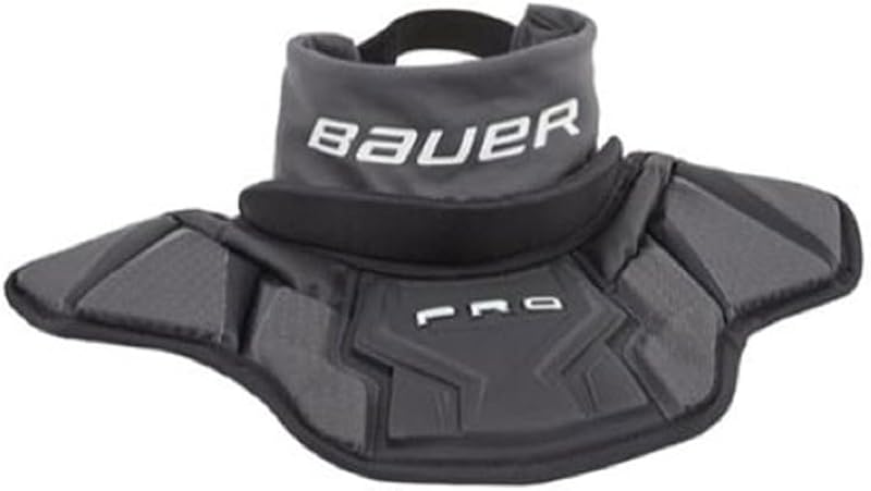 Hockey Pro Goalie Neck Guard, Junior, Black