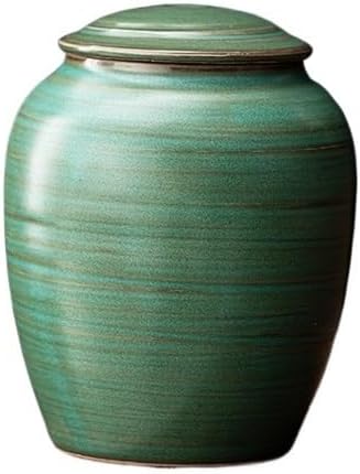 SONGCHAO Sugar Jar Ceramic Tea Cans Small Portable Black Green Storage Universal Loose Packaging Sample Tea Canister(A)