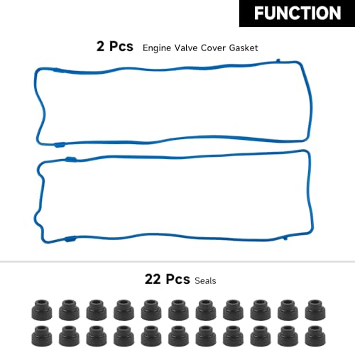 Image of Engine Valve Cover Gasket - Compatible for Lincoln Town 4.6L 1991-2002 for Ford F-150 4.6L 1997-2001 for Ford Crown Victoria 4.6L 1992-2002 - Replace Part VS50377R - Set of 2
