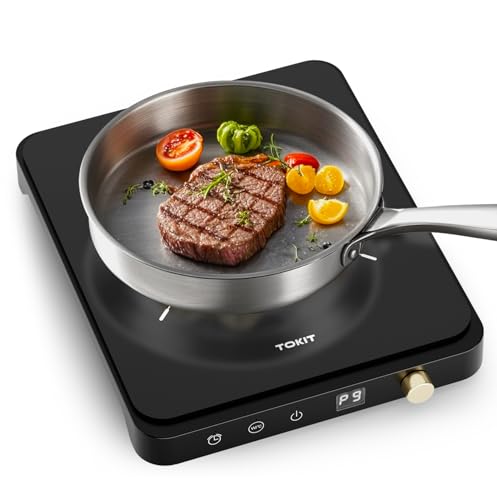 Placa de Cocina Portátil, Eléctrica, Individual