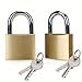 ABRAFOX Lock Solid Brass Keyed Different Padlock-2pack