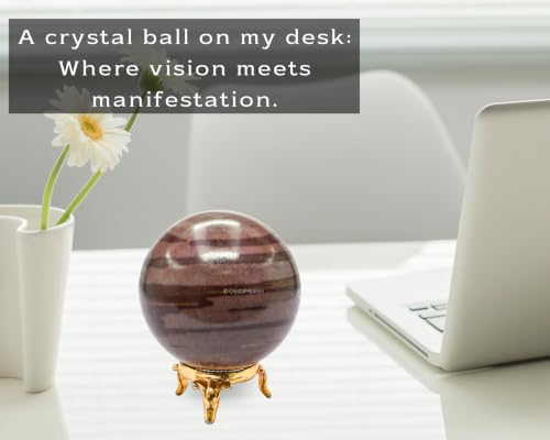 Image of Certified Narmada Shiva Lingam Crystal Ball for Meditation - Premium Crystal Vastu Items for Home and Feng Shui Items for Good Luck - Ideal for Pooja Supplies and Spiritual Practices (2.5 inch Inch)