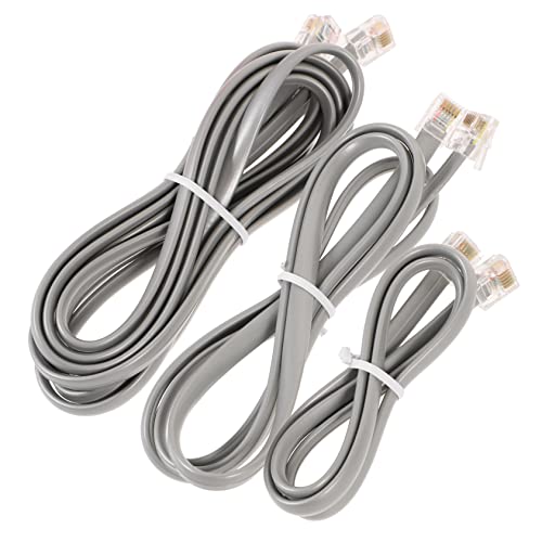 HOMSFOU �d�b�R�[�h 6�c ���W�����[�P�[�u�� 6p6c �d�b�� �����R�[�h�Z�b�g �Œ�d�b�p �R�l�N�^�t 3�{�Z�b�g 0.5m 1m 2m ���� �I�t�B�X�p �V���o�[�O���[