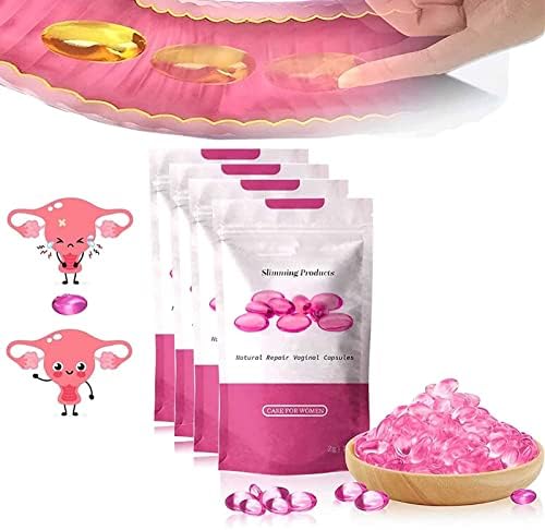 PinkMarine Fish Oil Softgel Capsules, PinkMarine Women's Health & Fish Oil Softgel Capsules, Anniecare Natural Repair Viginal Capsule, Soothe&Slim Anti-Itch Detox Firming(4 Pack/28pcs)