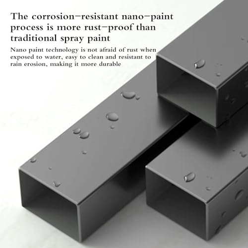 Support métallique pour entrée au design épuré noir avec base de 48 pouces - 4